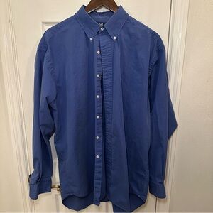 Polo Ralph Lauren Men’s XL Button Down Shirt Blue Blake Fit 100% Cotton Vintage